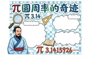 圆周率奇迹小报手抄报简单又漂亮 小学生数学手抄报模板