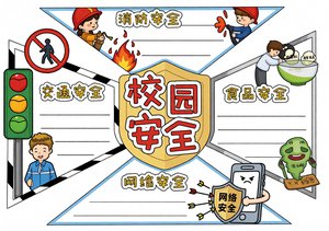 校园安全手抄报模板简单又漂亮，交通安全食品安全安全教育小报内容