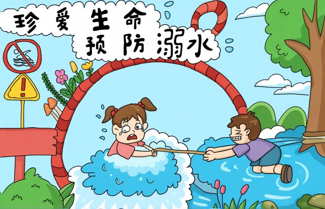 夏季防溺水安全小报简单又漂亮，防溺水安全知识手抄报模板，预防溺水生命教育内容