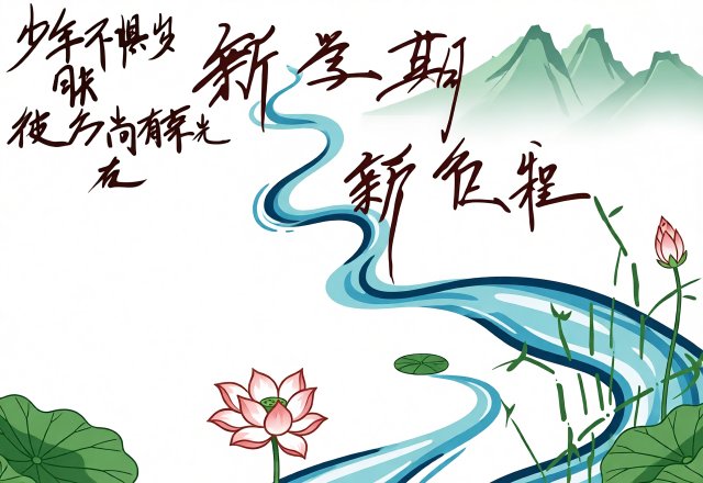 新学期的手抄报简单又漂亮，开学季必备！新学期新气象小报模板设计