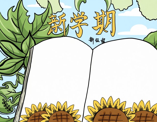 新学期小报/手抄报简单又漂亮模板，开学第一课主题设计，开学季必备