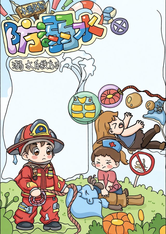 防溺水手抄报简单又漂亮：小学生防溺水安全小报模板，六不一会主题设计好看