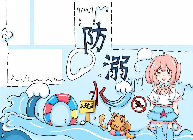 防溺水手抄报简单又漂亮六年级模板，预防溺水安全知识小报内容