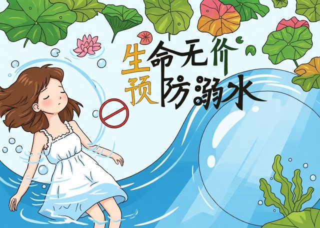 防溺水小报简单又漂亮！八年级防溺水手抄报模板，珍爱生命预防溺水主题设计