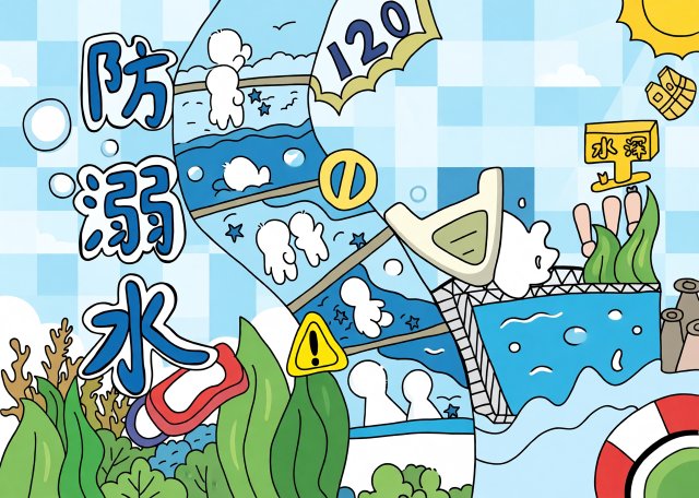 防溺水小报简单又漂亮，防溺水安全手抄报模板，预防溺水知识手抄报，防溺水知识...