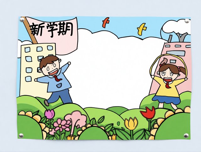 新学期开学小报简单又漂亮 一年级手抄报模板 开学第一课内容