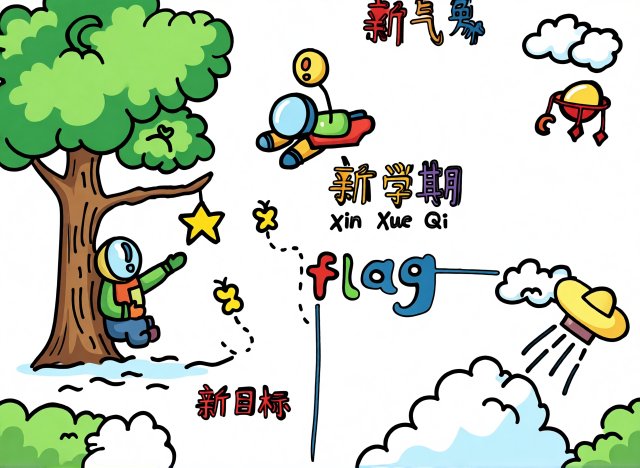 新学期手抄报简单又漂亮，创意开学小报模板，适合一二三年级学生制作