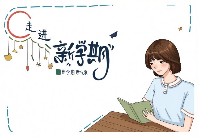 走进新学期手抄报简单又漂亮！六年级开学小报模板，新起点新目标主题设计