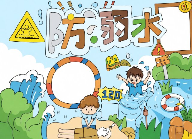 防溺水小报简单又漂亮！预防溺水手抄报模板，三年级安全主题内容推荐