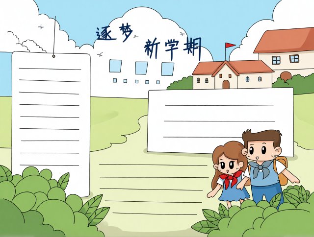 2025开学季新学期手抄报模板简单又漂亮，开学第一课小报内容怎么写