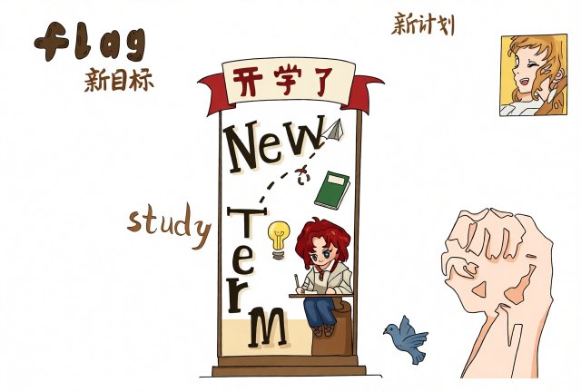 开学手抄报简单又漂亮！新学期新目标主题小报模板，六年级开学计划内容推荐