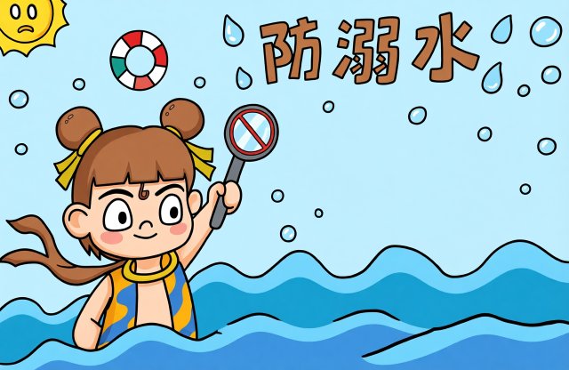 防溺水手抄报简单又漂亮，小学生暑假安全小报模板，安全主题内容推荐