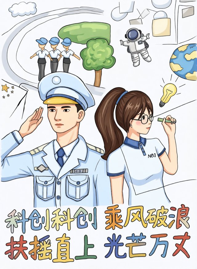 军训风采小报简单又漂亮！新学期开学手抄报模板，军旅风采内容素材，学生军训主...