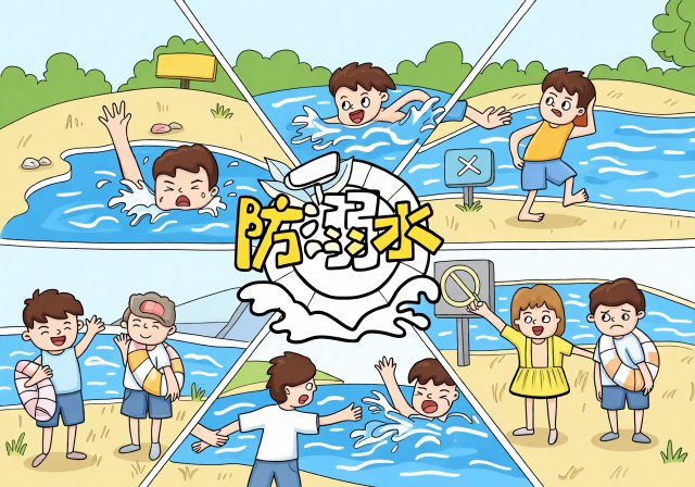 防溺水小报模板简单又漂亮：三年级防溺水安全手抄报内容
