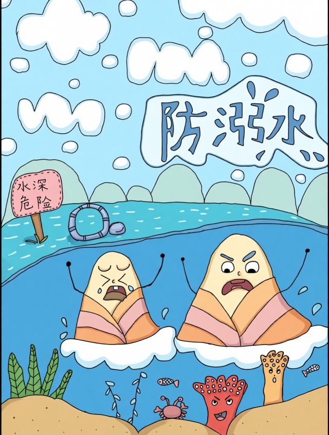 防溺水安全小报简单又漂亮：二年级防溺水安全知识手抄报模板