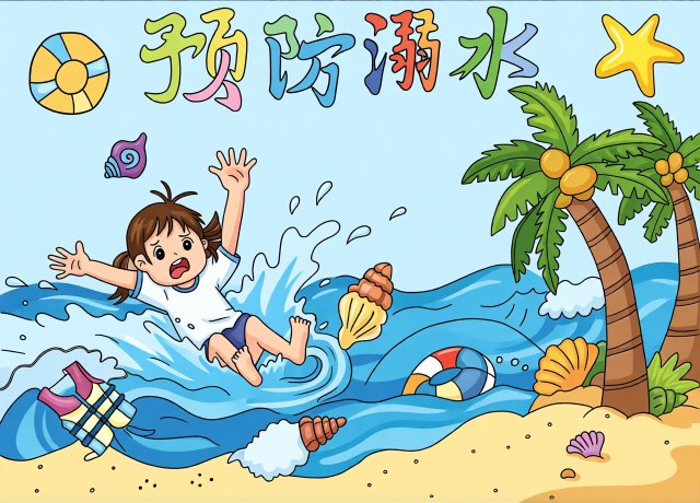 预防溺水小报简单又漂亮，防溺水手抄报模板，适合小学生安全主题