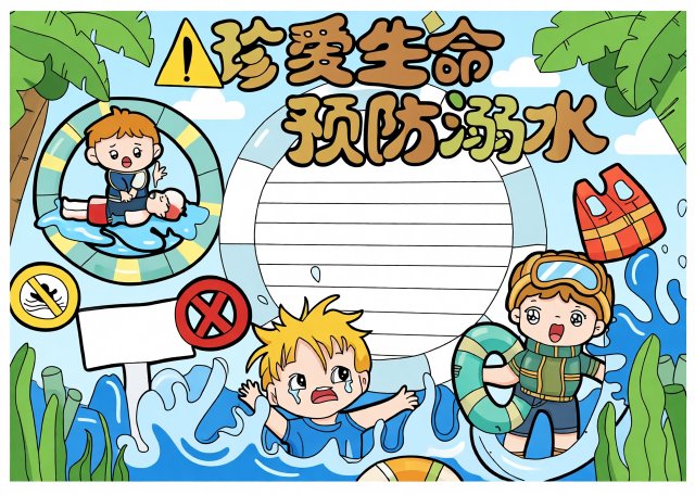 防溺水小报简单又漂亮！珍爱生命预防溺水手抄报模板，初中生必备安全知识创作指南