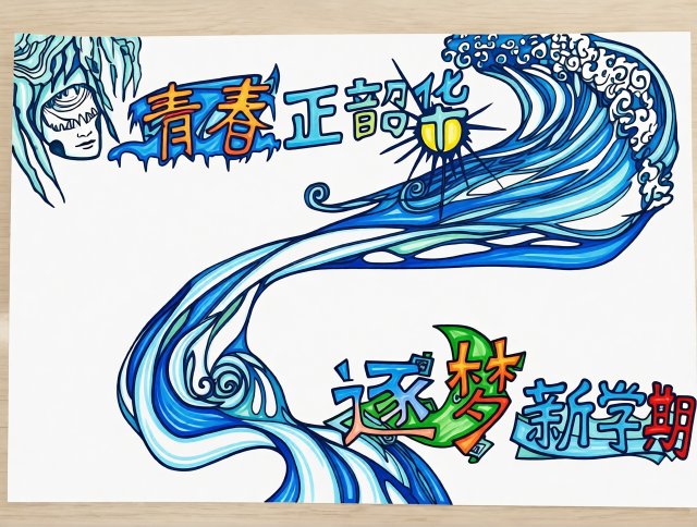新学期开学手抄报简单又漂亮，初中高中青春励志主题，开学手抄报模板