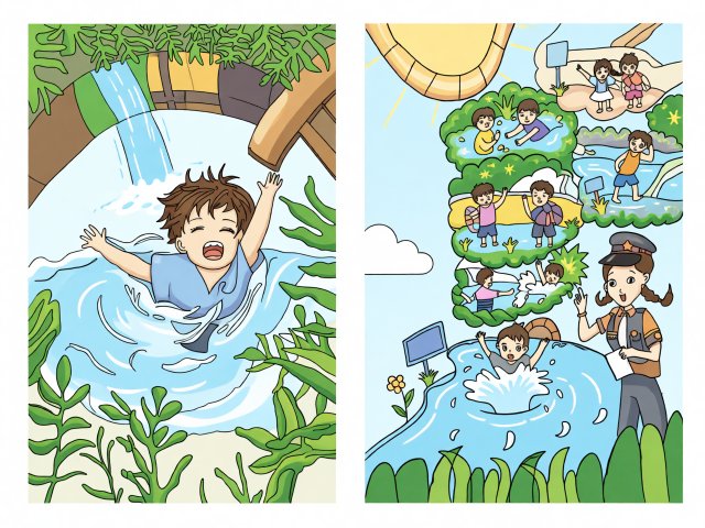 防溺水小报简单又漂亮 | 珍爱生命预防溺水手抄报模板，适合小学生绘制