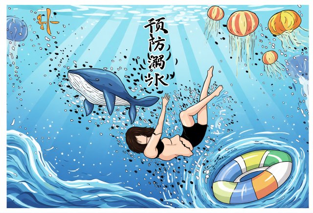 防溺水小报简单又漂亮，预防溺水安全手抄报初中版，创意又实用