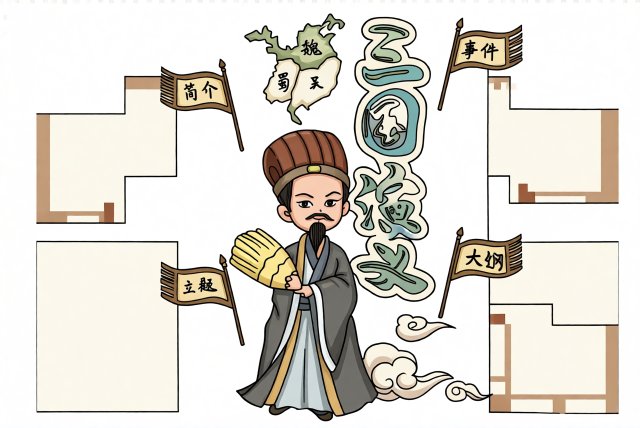 三国读后感手抄报简单又漂亮_小学生暑假读书笔记模板_简单好看