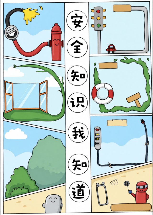 暑假安全小报手抄报简单又漂亮，安全知识我知道，小学生暑假安全小报模板下载