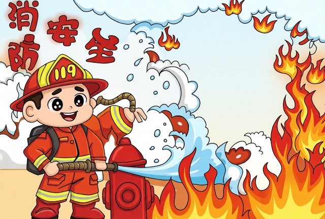消防安全手抄报简单又漂亮：小学生暑假安全主题小报模板，防灭火知识全覆盖