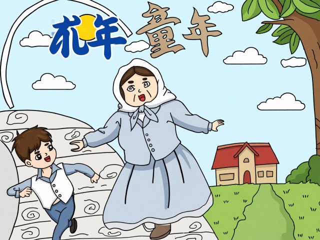 暑假读书小报简单又漂亮：童年主题手抄报模板，适合小学生