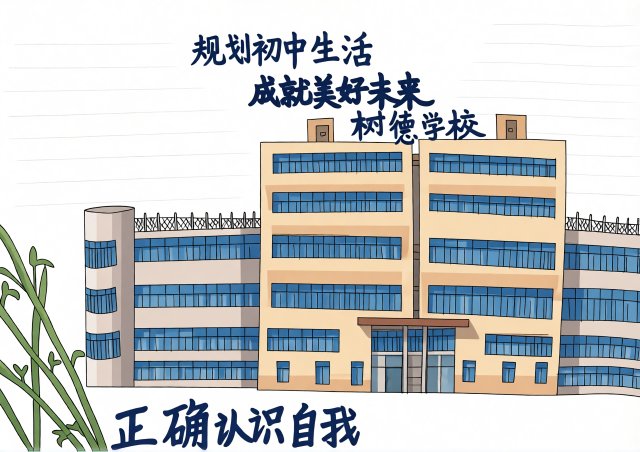 规划初中生活手抄报：简单又漂亮！新学期新起点，正确认识自我成就美好未来