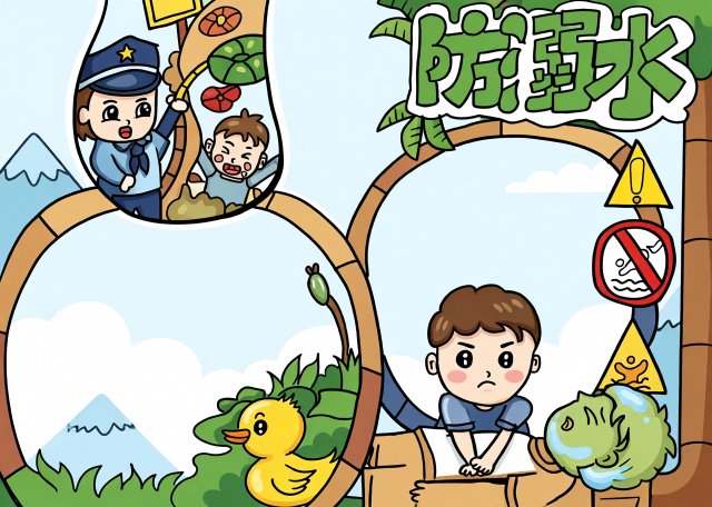 防溺水小报简单又漂亮：暑期安全手抄报模板，主题鲜明易上手