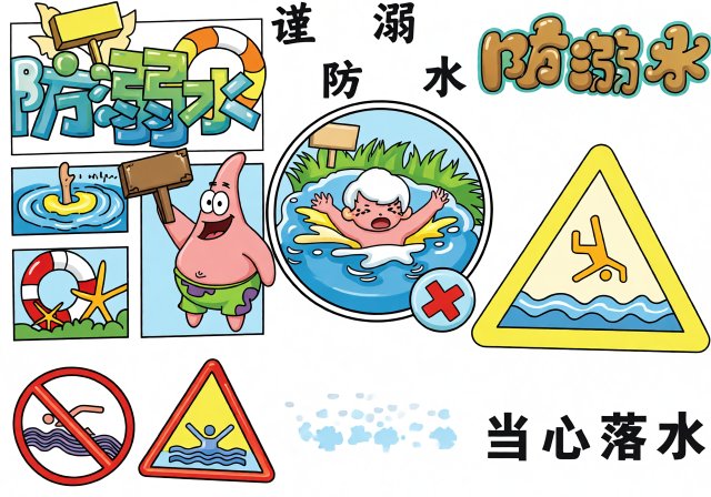 简单又漂亮的防溺水小报模板，暑期安全手抄报简单又漂亮