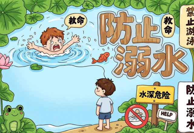 防溺水小报简单又漂亮！预防溺水手抄报模板，适合小学生安全主题作业