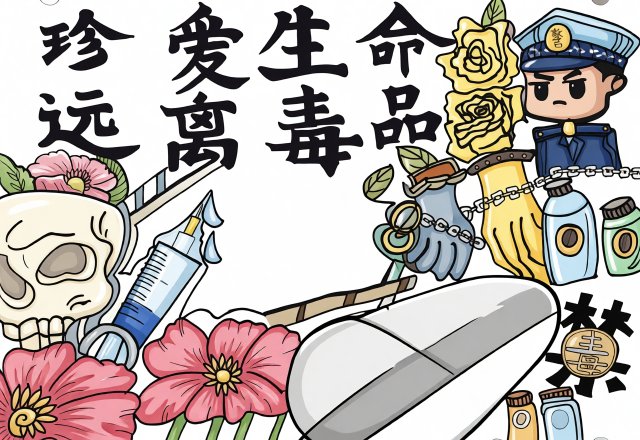 暑假安全禁毒手抄报简单又漂亮，珍爱生命远离毒品主题小报模板