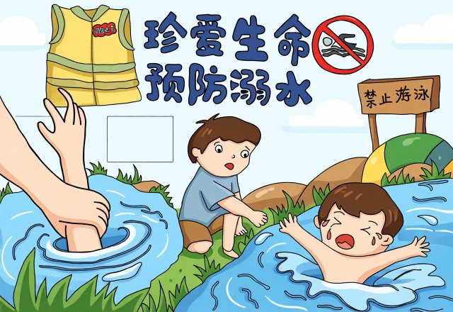 防溺水安全小报手抄报简单又漂亮_珍爱生命预防溺水主题_3-5年级学生必看