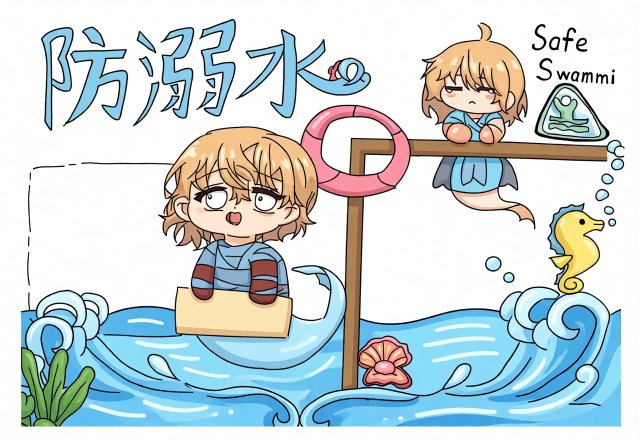 防溺水小报手抄报简单又漂亮，暑期安全教育主题模板，适合小学生