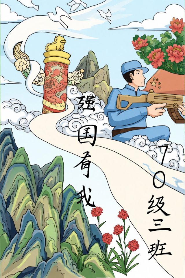 强国有我小报模板简单又漂亮||庆国庆手抄报简单又漂亮||强国有我手抄报