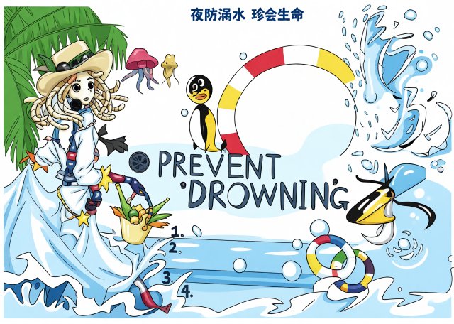 防溺水小报简单又漂亮高中生安全手抄报模板高清图片