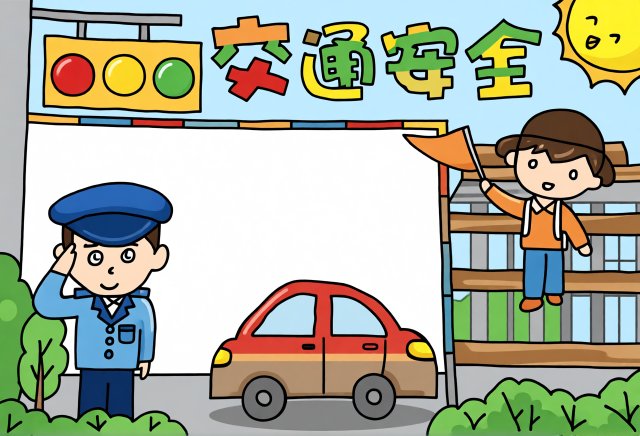 交通安全手抄报简单又漂亮！三年级暑假安全小报模板，交通安全知识内容推荐