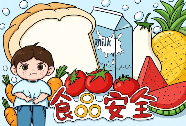 食品安全小报：小学生暑假安全手抄报，简单又漂亮主题设计，含内容模板