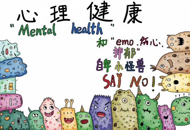 心理健康小报手抄报简单又漂亮暑假安全主题学生版