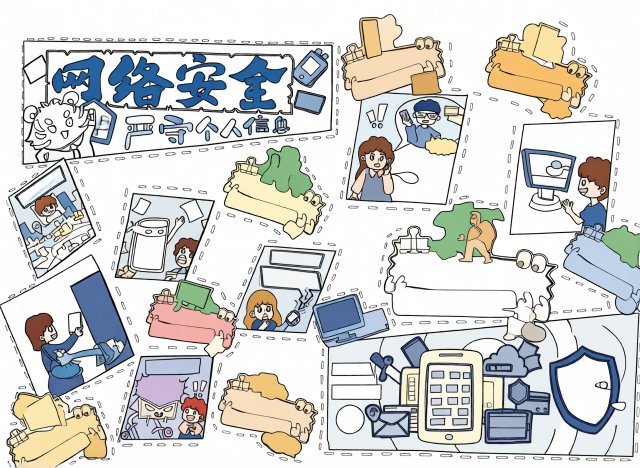 2024暑假网络安全手抄报模板：简单又漂亮，小学生必看！