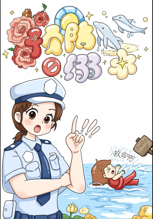 防溺水小报简单又漂亮！2026最新手抄报模板，防溺水安全知识手抄报，适合小学生画