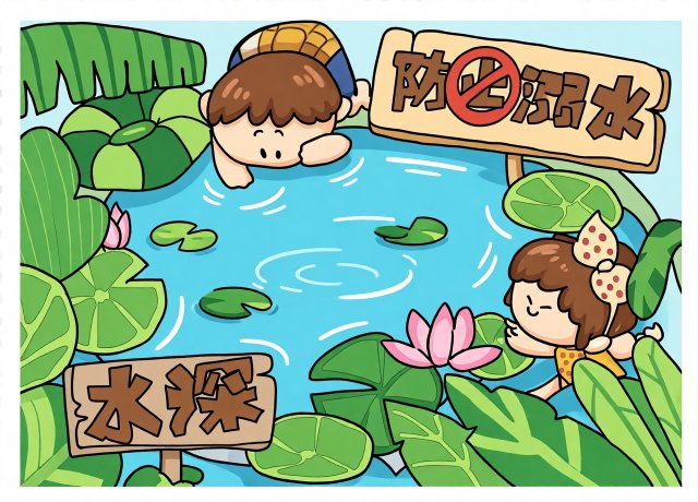 夏季防溺水手抄报简单又漂亮：夏季防溺水小报模板，防溺水安全小报