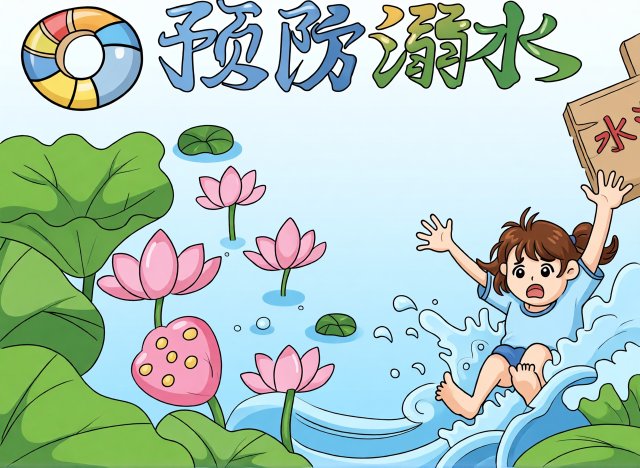 防溺水小报简单又漂亮！预防溺水手抄报模板，中小学生安全教育主题，简单易画又美观