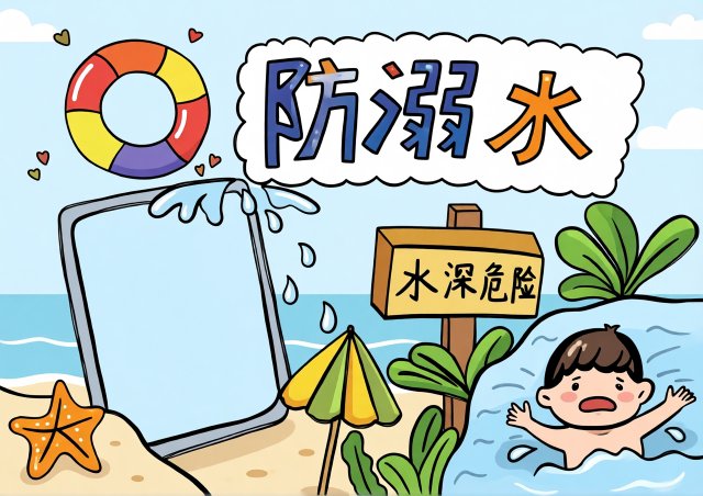 防溺水小报简单又漂亮！珍爱生命预防溺水手抄报模板，适合学生制作