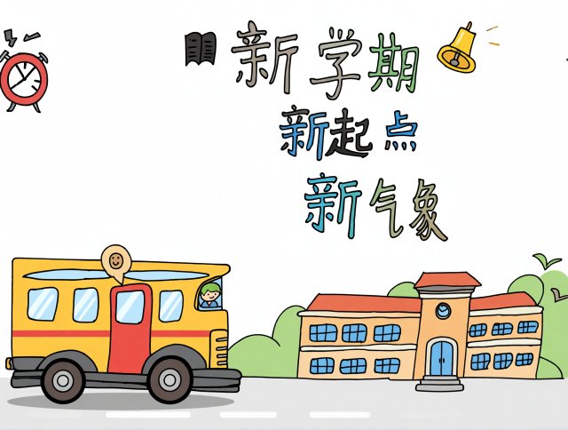 新学期手抄报简单又漂亮 开学主题小报 开学季小学生开学小报模板