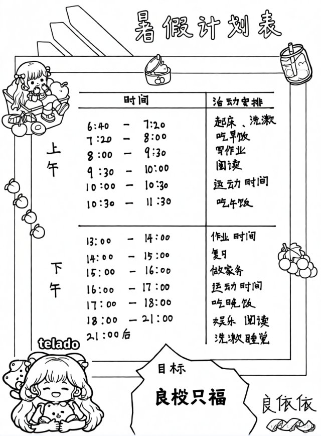 可打印线稿