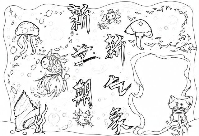 可打印线稿