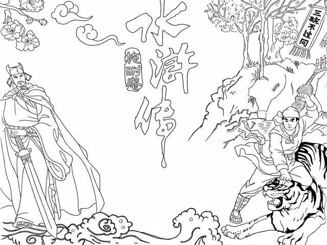可打印线稿
