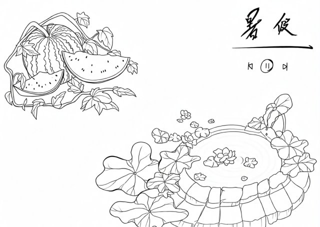 可打印线稿